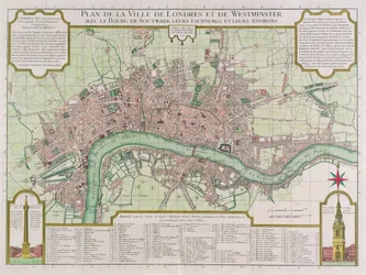 Plan der Städte London und Westminster, 1727
